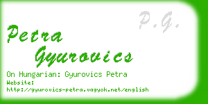 petra gyurovics business card